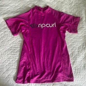 Women’s RipCurl Pink S Short Sleeve RashGuard